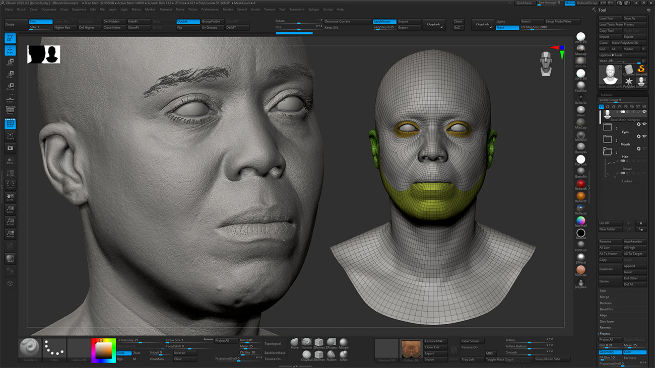 Download Zbrush head sculpt